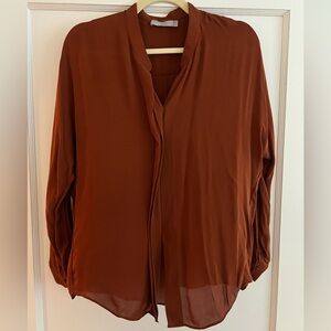 Vince Silk Blouse Rust size 4